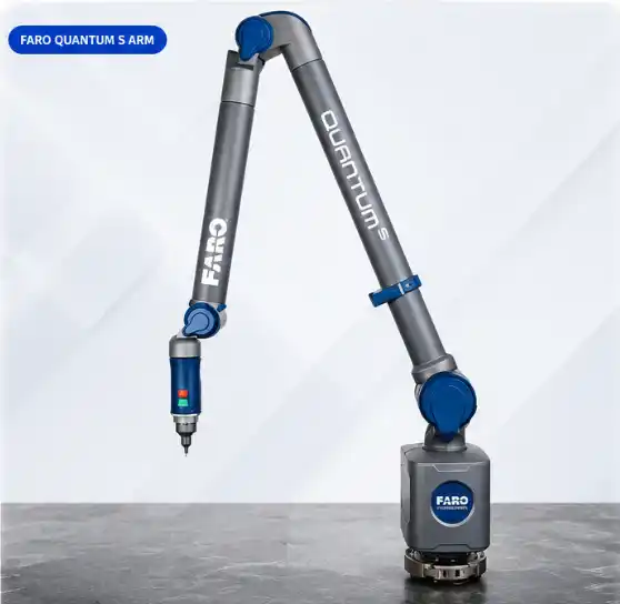 Portable CMM articulated arm measuring a component on-site